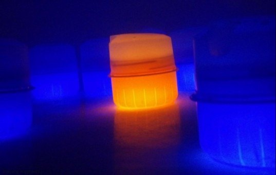 float light, led light, floating light, portable lights, pratt show 2011, pratt design show, lighting design, green lighting, mayang anggraeni, upcycling, detergent cap