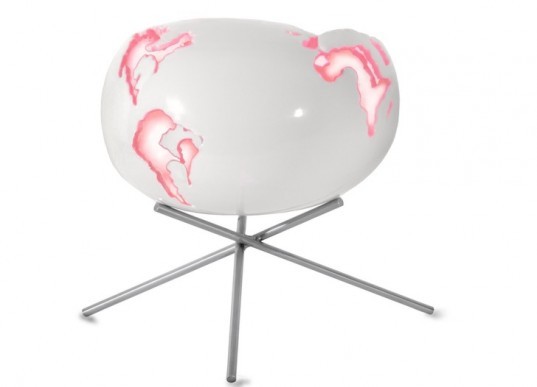 green lighting, green design, eco-design, sustainable design, VOOS furniture, Deeger Cengiz, global warming, global warming lamp, rising sea levels, porcelain, collapsed northern ice camps, climate change, art, environmental art,