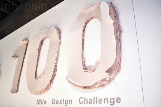 100 mile design challenge, icff, ny design week, sustainable design, environmental design, product design, local resources, mica, university of washington, student work, sign, paper, layers