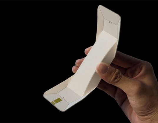 origami phone 2 weii design, Chengyuan Wei, origami phone, green cell phones, green mobile phones, eco phones, eco cell phones, green designs, minimal phones