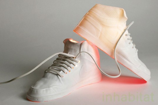 ICFF, Frances Ranno, Sneaks, Sneaker lamp, CFL, Energy efficient lighting, green design, eco design, sustainable design, green lighting, green furniture”,contemporary furniture, eco-friendly design, Furniture Fair, green design, icff 2011, icff 2011 nyc, icff new york city, inhabitat icff, inhabitat icff reporting, International Contemporary Furniture Fair, new york city furniture fair, nyc furniture fair