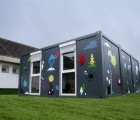 Shipping Container Transformed Into a Temporary Kindergarten Classroom In Slovenia