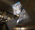 Luminous Origami Art Installation Displays Digital Information at Bremen University Library