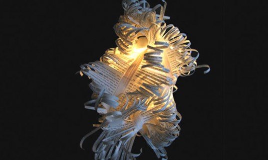 Dutch, Ginkgo Studio, Booklight, LED, Light, Philips, contest, competition, Anja Verdonk, architect, lampshade, books, paper