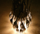 Forkalier Lamp Crafted from Upcycled Utensils