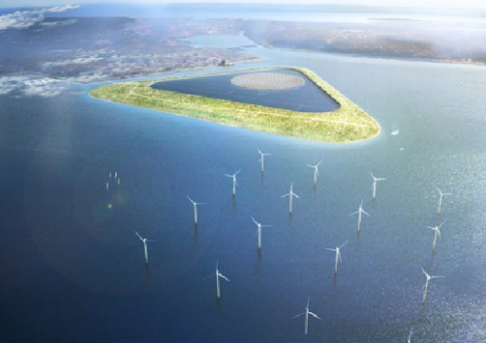 green design, eco design, sustainable design, Green Power Island, Copenhagen, Gottlieb Paludan, hydro pump, alternative energy, sustainable energy, marine biomass, biofuel, solar power, wind power, Avedore Power Plant