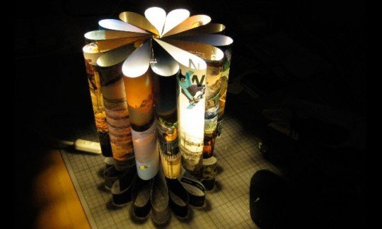 green design, eco design, sustainable design, LED bulb, low-heat LED, Maglight, Jurg Grassl, recycled lamps, upcycled magazines, repurposed design, recycled design, repurposed magazines