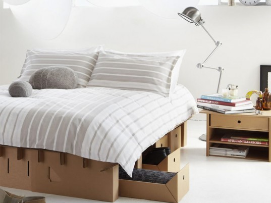 Karton group, cardboard furniture, recycled cardboard, eco interiors, eco design, cardboard bedroom furniture, cardboard office furniture, recyclable furniture