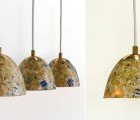 Cute and Colorful Lamp Shades Upcycle Plastic Bags and Sawdust