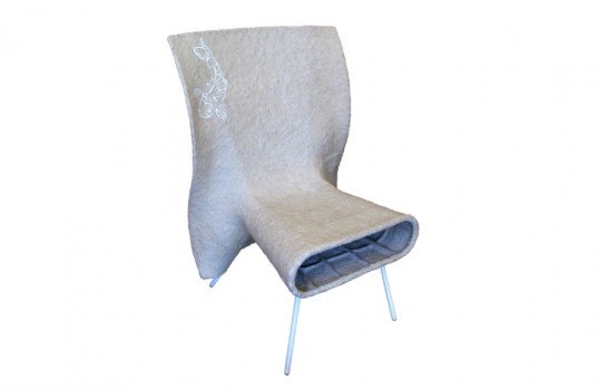 green design, eco design, sustainable design, Tal Gur, Israeli designers, Milan Design Week, upcycled newspapers, papier-mache, upcycled chairs, recycled newspapers, Daily Chair