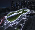 Green-Roofed Terminal Building Spans River to Connect Shenzen and Hong Kong
