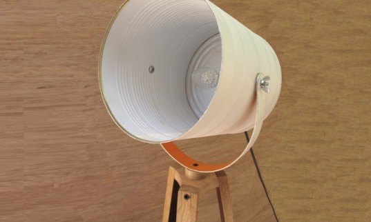 repurposed olive tin, kalamata lamp, recycled light, upcycled lamp, reclaimed oak wood, Ori ben-zvi, eco-design lamp, recycled light fittings, kalamata tin lamp