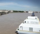 Shipping Container Pool Filters River Water as it Floats Through France