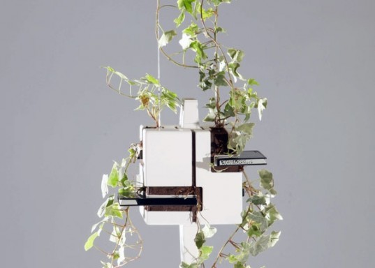 planter computer hybrid, plant computer, wtercooled cpu, water cooled computer, green computer, hanging computer