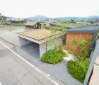 Charming Japanese Residence Has a Green Roofed Garage Perfect for A Car Hobbyist