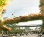 Lush Green Pedestrian Bridge Revitalizes Abandoned Parisian Roadways