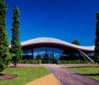 Savill Building’s Curvaceous Locally-Sourced Wood Roof Resembles a Giant Fallen Leaf