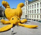 Big Yellow Bunny Made From Local Swedish Materials is Easily the Size of a Building!