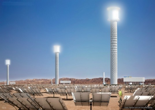 BrightSource, Solar Plant Tower, RAFAA, solar tower, solar energy, mojave, solar concentrating plant