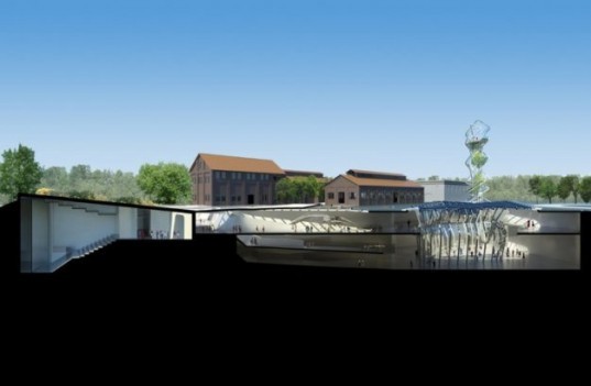 Mexican children's museum,Eco museum design, underground museum, green roof museum, building reuse, contemporary museum design, Iñaki Echeverria, Papalote Verde Monterrey, green museum, children's museum, Mexico green building, eco museum,