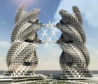 Spiraling Self-Sufficient Eco Skyscraper Provides Water, Food, and Energy for Noida, India
