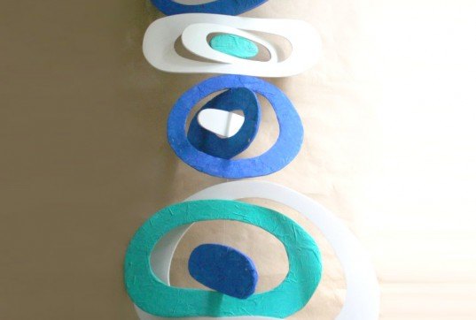 artomik, foam core, recycled foam core, recycled art, recycled foam core mobiles, recycled materials, eco art, green design, eco design, sustainable design