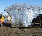 Giant British Recycled CD Fish Invites People Into Its Mouth