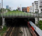 Green-Roofed Urban Park Springs Up Atop a Railway Deck in Munich