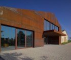 Green-Roofed Chateau Barde-Haut in France Houses Vintage Barrels of Wine