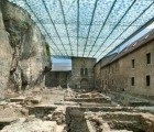 Translucent Watercolor Roof Protects Swiss Abbey & Archaeology Site From Rockfall
