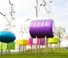 Wind-Powered Pavilions in Shanghai Are Fun Candy-Coated Play Houses