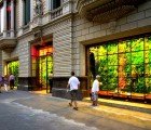 Two Gorgeous Cascading Vertical Gardens Spruce Up Replay’s Barcelona Store