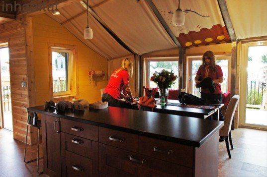 2011 Solar Decathlon Team Canada TRTL House, Den 2011 Solar Decathlon Team Canada TRTL House, Den, 2011 Solar Decathlon, Team Canada, TRTL House, green design, eco design, sustainable design, design-build, design build competition, green design competition, green architecture contest, US Department of Energy, green engineering contest, Solar Decathlon 2011, Team Canada, TRTL home, TRTL, University of Calgary, net zero energy home, solar array, Titanwall SIP
