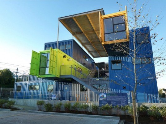 The Box Office, Distill Studio, Truthbox, shipping containers, cargotecture, shipping container office, providence