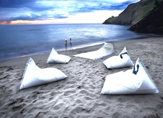 eco-design, green design, sustainable design, sails, adaptive reuse, repurposed, canvas, bespoke furniture, green materials, Dvelas, Spain, Living Sails, furniture,