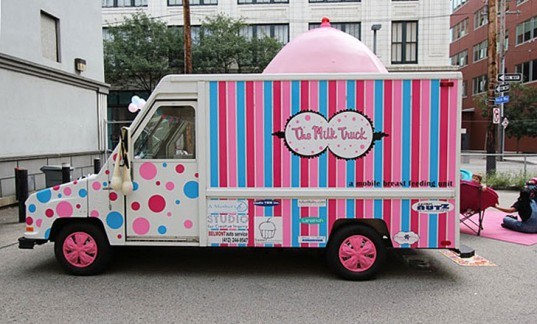 Milk Truck by Jill Miller in Pittsburgh milk truck, jill miller, pittsburgh, milk truck mobile breastfeeding unit, mobile breastfeeding unit, andy warhol museum