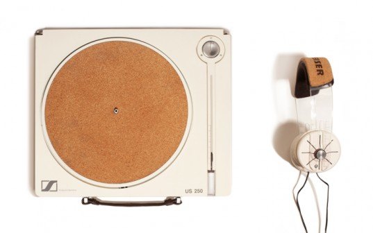 matthew lim, eco-friendly, eco design, turntables, headphones, electronics, green design, green electronics, cork,sennheiser