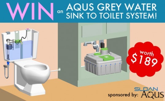 Sloan Aqus Greywater Sytem Contest win this, free stuff, giveaways, AQUS by Sloan, AQUS grey water, grey water reclamation, clean water, home grey water , legal grey water, illegel grey water, reclaiming domestic water, water reuse, green water, eco watre, water saving device, grey water for toilet, grey water use, Sloan water saving, Sloan Valve Company Aqus, home grey water, grey water system, how to use grey water, water reclimation for the home, water bill, environmental water technology