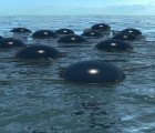 Floating Marine Solar Cells Harvest Energy from the Sun and Waves