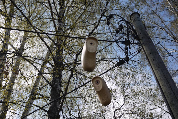 green design, eco design, sustainable design, Christian Bermudez, Shoefitti, The Birdhouse Project, Lillehamer, Norway, urban birdhouse, Pied Flycatcher