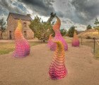 Herb Williams’ Flaming Sculptures Made From Thousands of Crayons Increase Wildfire Awareness