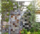 Pixelated Mesh-Wrapped Garden Spruces Up an Urban Home in Japan