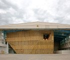 Taichung InfoBox Is a Bamboo Clad Community Space Retrofit of an Airport Hanger
