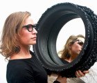 South African Artist Roché Van Den Berg Upcycles Tires Into Lights, Furniture, and Even Lifesized Trees