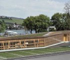 Green-Roofed Serpentine Swiss Lake Resort has a See-Through Skin