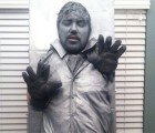 Han Solo Trapped In Carbonite Costume Made From Newspaper & an Old Coat