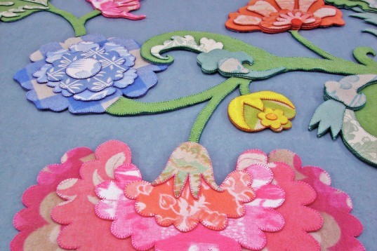 Recycled Materials,Green Home decor,green Interiors,green graphic design,Decorative Objects,Botanical,Art,recycled carpet,recycled blanket,floral pattern,dutch design