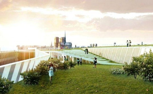 Paris PARC, BIG, OFF Architecture, Paris, Sorbonne, research center, green roof, green architecture