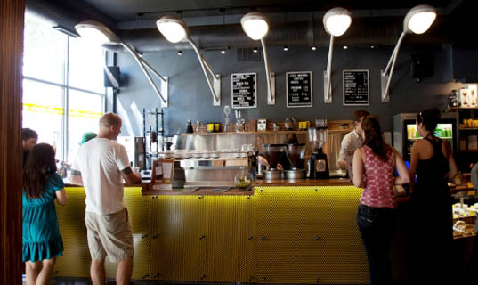 caffe street, green cafes, fair trade cafes, chicago cafes, green chicago cafes, eco coffee, bamboo interiors, bamboo architecture, bamboo building