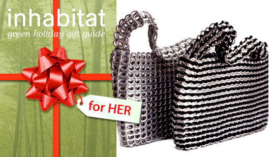 Green Gift Guide for Her 2011 green gifts, eco friendly gifts, gift guide, gifts for her, green gifts for her, inhabitat green holiday gift guide, green holiday, green gift guide, green holiday gift guide, eco holiday, green xmas, green christmas, eco xmas, eco christmas, environmentally friendly gifts, eco friendly gifts, green presents, environmentally friendly presents, eco friendly presents, eco friendly gifts for her, eco friendly gifts for girls, eco friendly gifts for women, 2011 green gift guide, 2011 gift guide, gift guide, 2011 gifts, christmas gifts, green gifts, eco friendly christmas gifts
